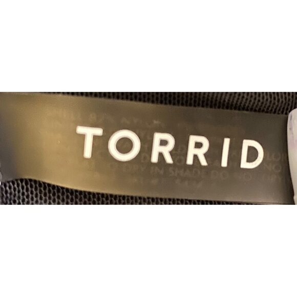 TORRID Black Floral Embroidery High Waist Swim Bottom Plus Torrid Size 2 - Picture 3 of 4